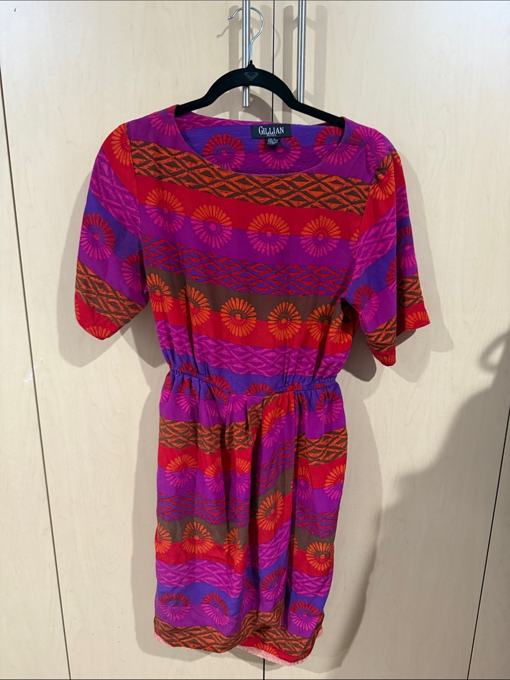 Farm Rio style with Pink & Red Patterned Dress